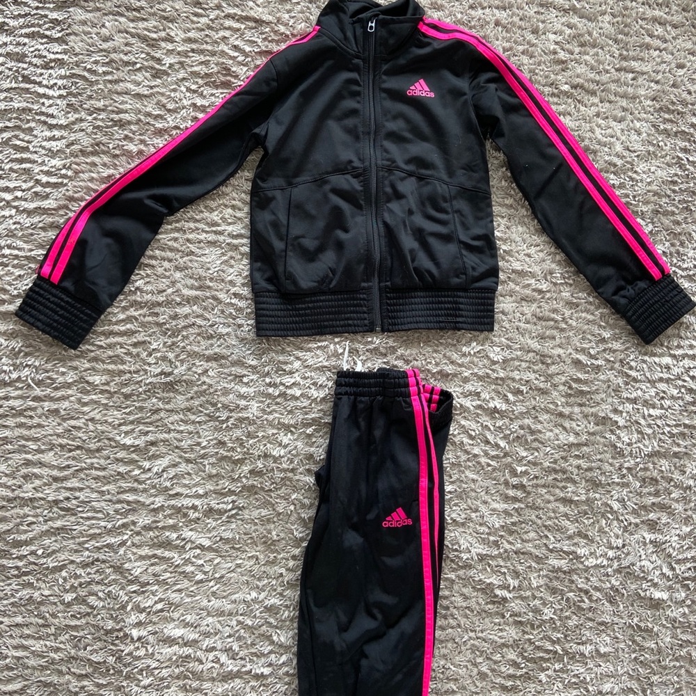 Adidas 3 stripe tracksuit girls
